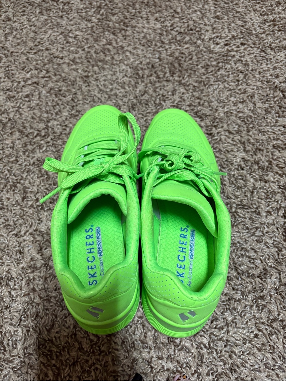 Skechers Lime Green Memory Foam Sneaker - Picture 4 of 5